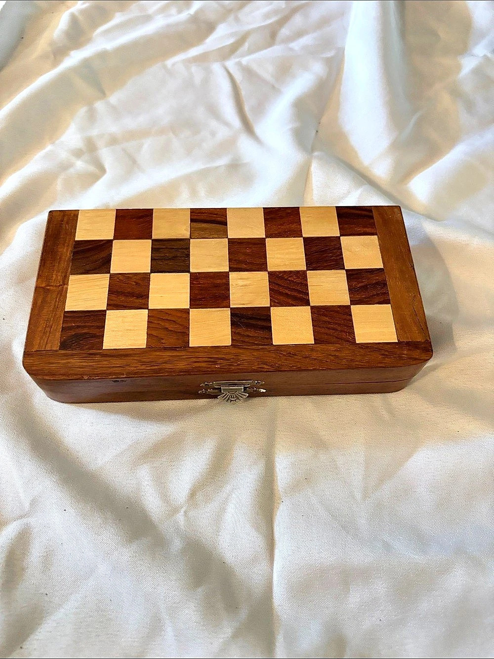 Acacia Wood 8” x 8” Folding Chess Set